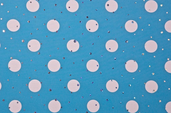 Printed Polka Dots (Blue/White/Silver)