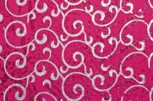 Pattern/Abstract Hologram (Fuchsia/Silver/Fuchsia)