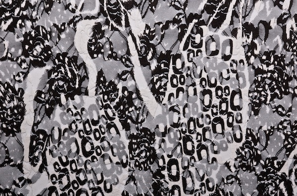 Stretch Printed Lace (Black/White)