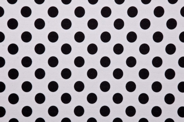 Printed Polka Dots (White/Black)