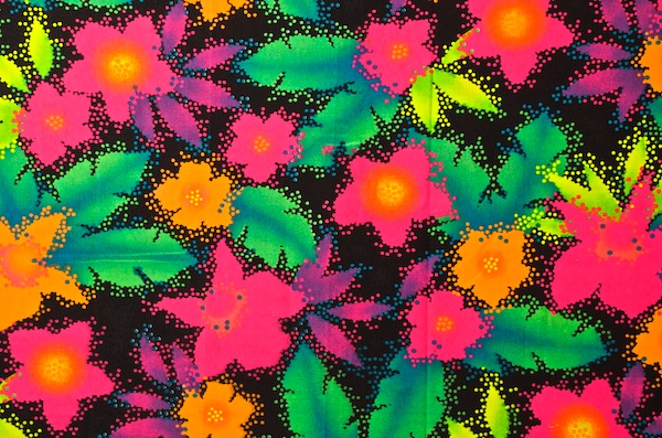 Printed Cotton Lycra&reg; (Fuchsia/Orange/Lime/Multi)