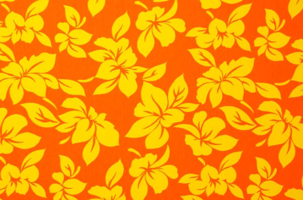 Printed Cotton Lycra&reg; (Yellow/Orange)