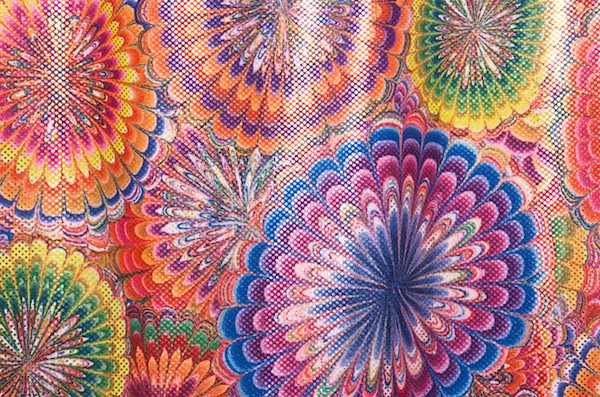 Pattern/Abstract Hologram (Fuchsia/Blue/Yellow/Silver)