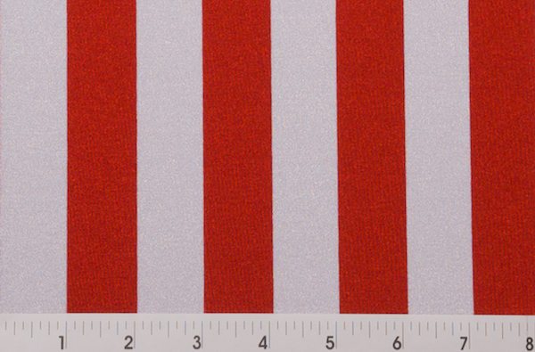 Printed Stripes (White/Red)