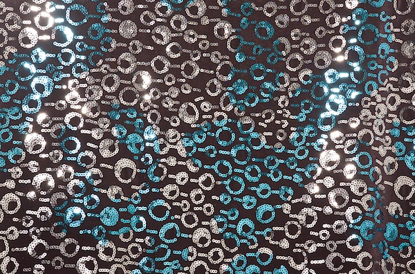 Stretch Sequins (Turquoise/Silver)