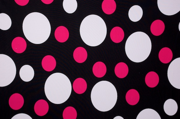 Printed Polka dots (Black/White/Fuchsia)