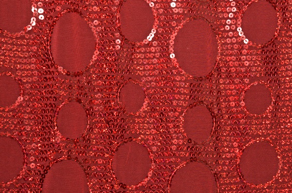 Mesh with Sequins (Red/Red Holo)