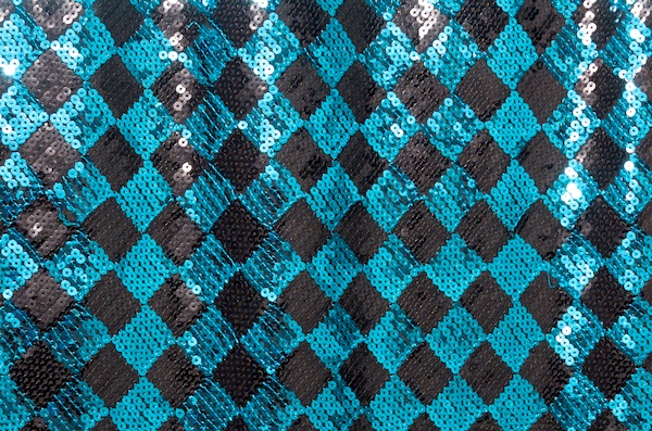 Stretch Sequins (Turquoise/Black)