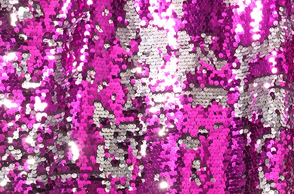 Stretch Sequins (Silver/Fuchsia)