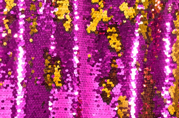 Stretch Sequins (Fuchsia/Gold)