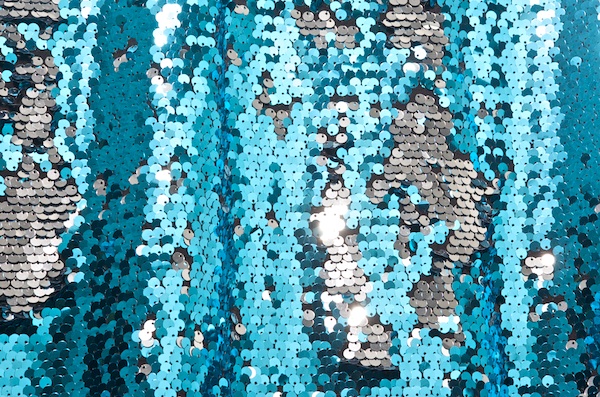 Stretch Sequins (Turquoise/Silver)