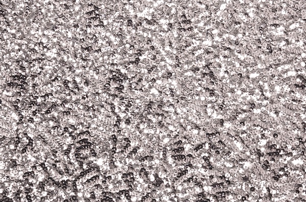 Stretch Sequins (White/Gunmetal)