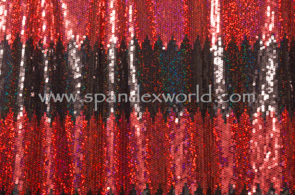 Non-Stretch Sequins (Red/Black)