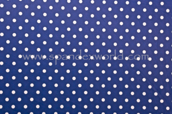Printed Polka Dots (Royal/White)