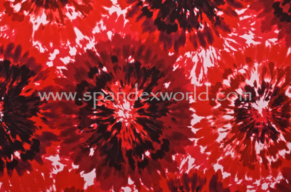 Printed Tie Dye (Black/Red/Multi)