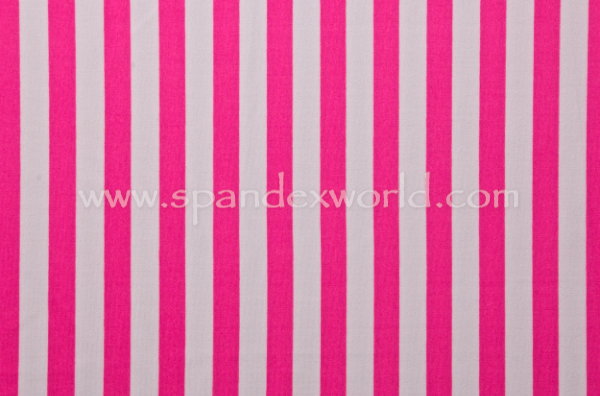 Printed Stripes (Hot Pink/White)