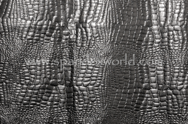 Crocodile  Pattern Faux Leather (Black)