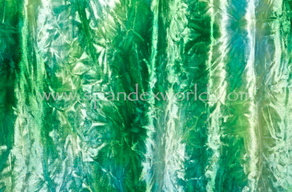 Tie Dye Stretch Velvet (Green, Multi)