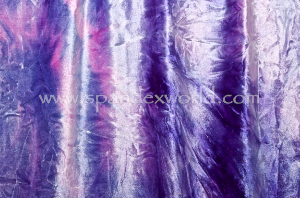 Tie Dye Stretch Velvet (Purple/Pink/Multi)
