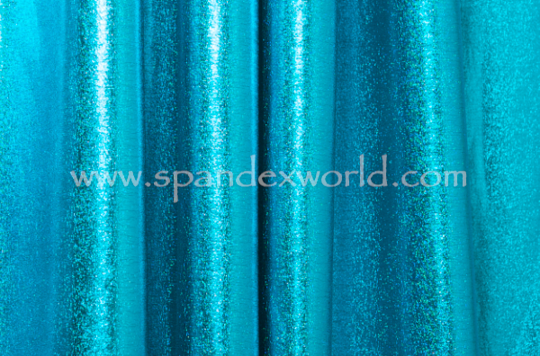 4 Way stretch Metallic foil-shiny (Turquoise)