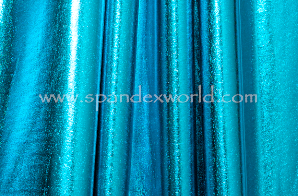 2 Way Metallic Spandex (Black/Turquoise)