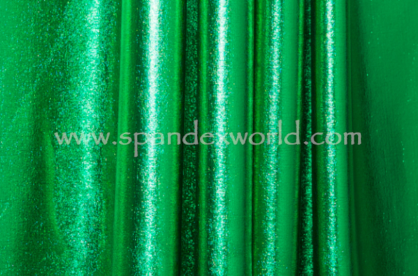 2 Way Metallic Spandex (Black/Kelly)