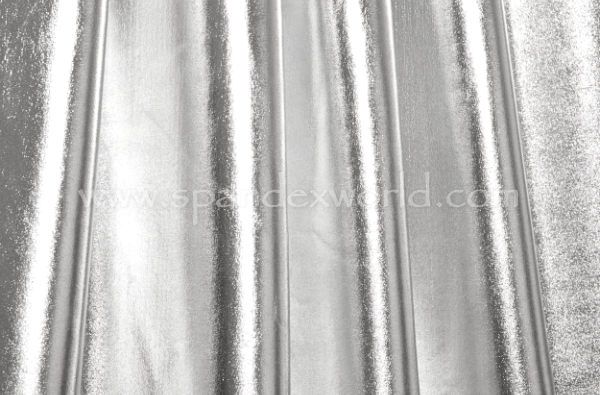 Finley SILVER 4-way Stretch Metallic Foil Fabric by the Yard 10013 