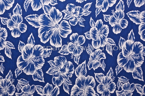 Printed Cotton Lycra® (Blue/White)