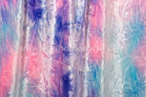 Tie Dye Stretch Velvet (Lavender/Pink Tie Dye)
