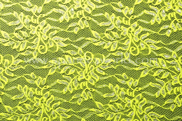 Stretch Metallic Lace (Chartreuse/Silver)