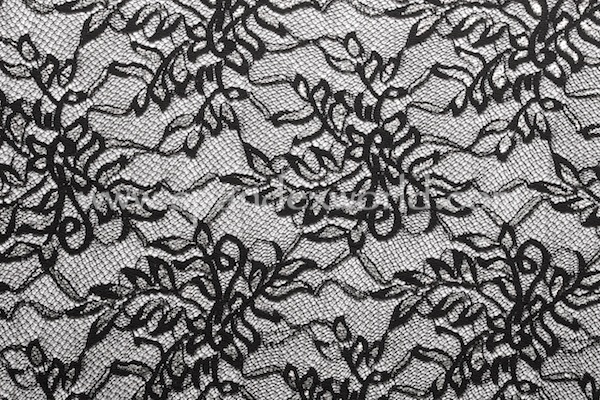 Stretch Lace (Black/Silver)