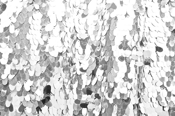 Stretch Sequins (White/Silver)