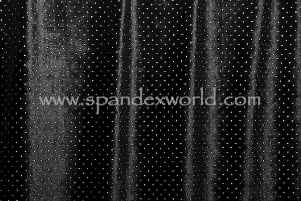 Glitter/Pattern Stretch Velvet (Black/Silver)