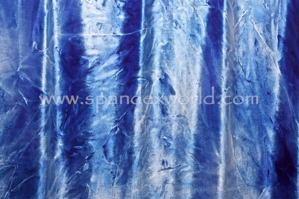 Tie Dye Stretch Velvet (Blue/Multi)