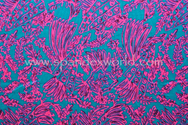 Floral Prints (Turquoise/Fuchsia)