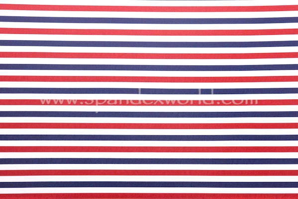 thumbnail image 2 of Viscose Jersey Stretch Fabric Navy Red Stripe | 58" Wide | By The Meter | Homecart 2 of 3
