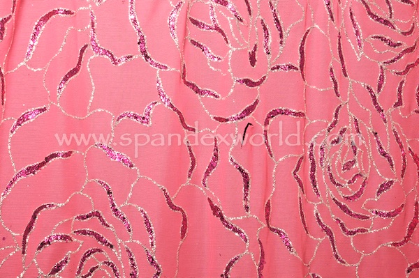 Glitter/Pattern Mesh (Hot Pink/Fuchsia/Silver)