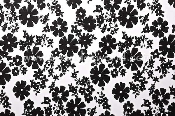 Floral Prints (White/Black) | Spandex World