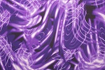 Printed Spandex (Purple, White, Multi)