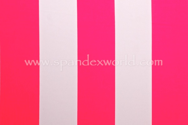 Printed Stripes (Hot Pink/White)