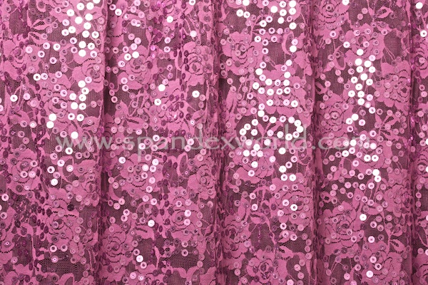 Stretch Sequins Lace (Orchid/Matte Orchid/Pink)