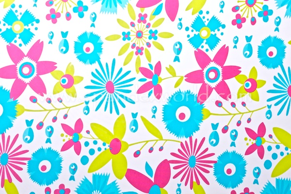 Floral Prints (Turquoise/Magenta/Multi)