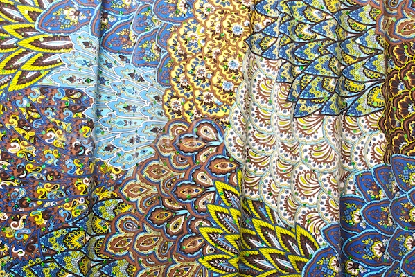 Peacock Prints With Sequins (Green/Blue/Multi)