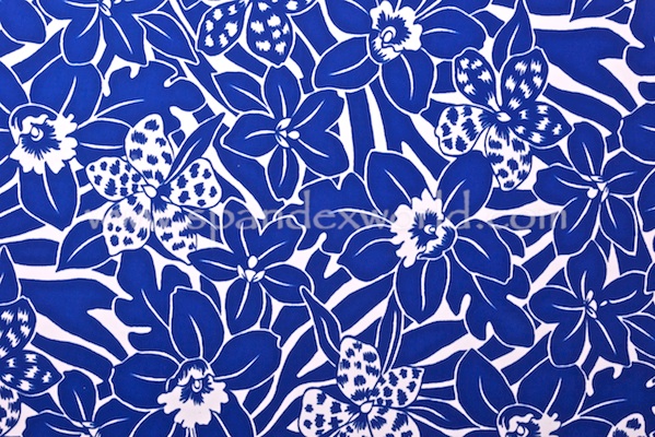 Floral Prints (Royal/White)