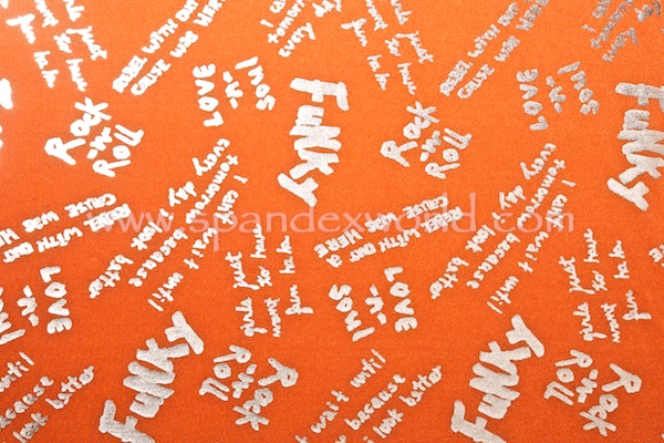 Pattern/Abstract Hologram (Bright Orange/Silver)