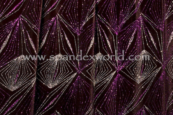 Glitter/Pattern Velvet (Black/Purple/Silver)