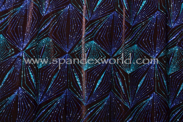 Glitter/Pattern Velvet (Black/Turquoise/Royal)