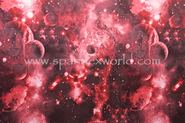 Printed Spandex (Red Galaxy Combo)