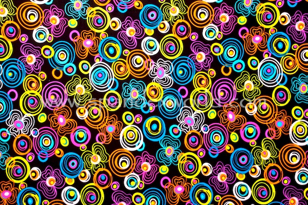 Printed Spandex (Black/Yellow/Orange/Multi)