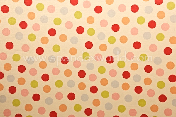 Printed Polka Dots (Beige/Red/Green/Multi)